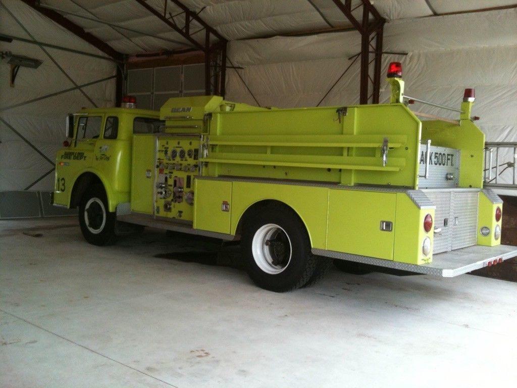 garaged 1976 Ford Fire truck