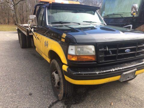 new engine and parts 1992 Ford F 450 flatbed truck for sale