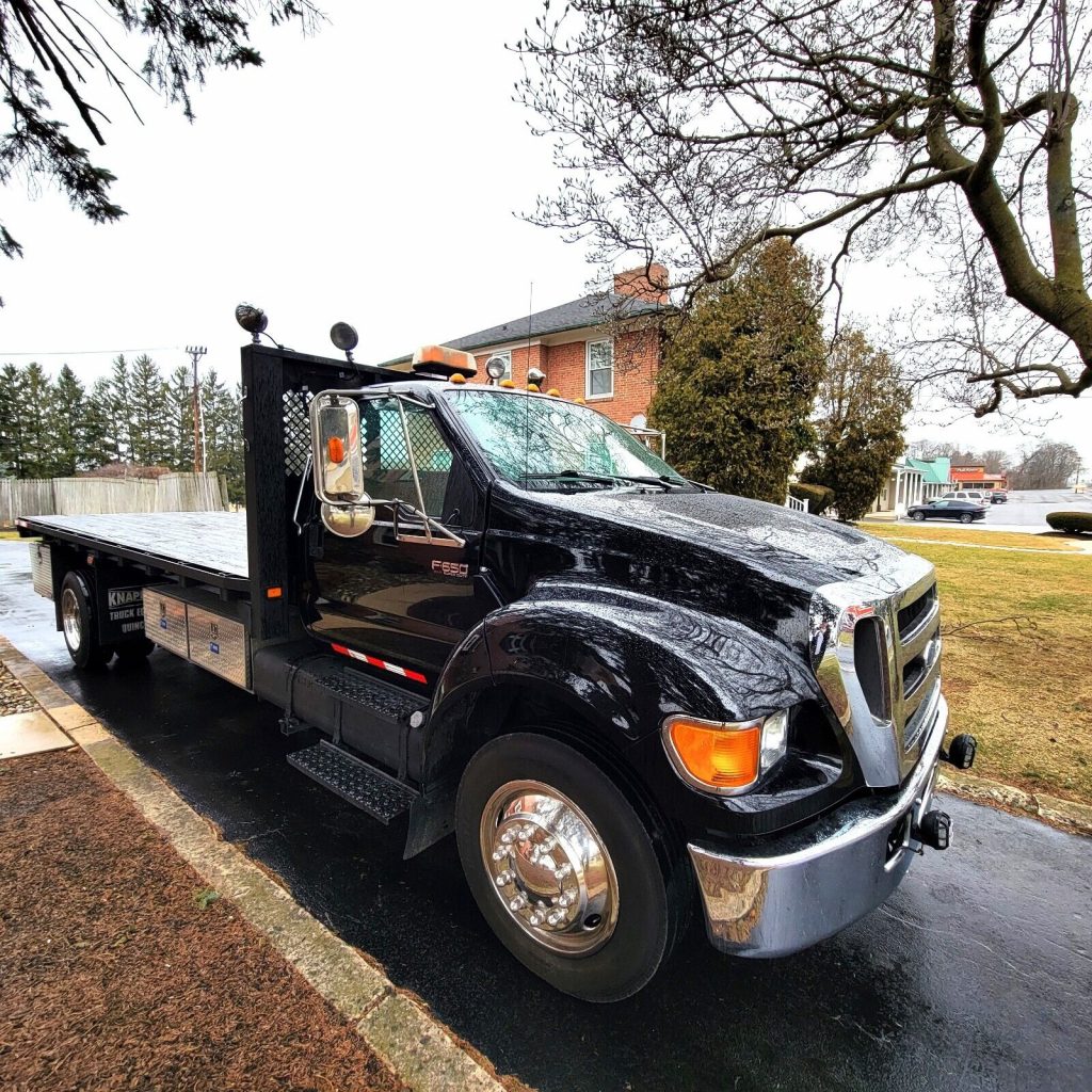 2007 Ford F650 XLT Truck Cummins 5.9 20 Foot Flat Bed Tool Storage Boxes Nice!