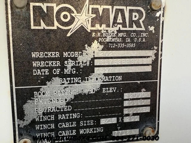 1998 Freightliner Fl112 25 Ton Wrecker T2025 Tow Truck 14005 Miles White 10.8