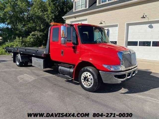 2007 International Durastar Extended Cab Flatbed Rollback Tow Truck 411326 Miles