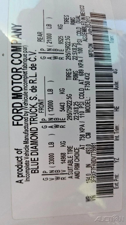 2013 Ford F-750 Single axle Dump Truck 33k GVW 7spd Manual Cummins