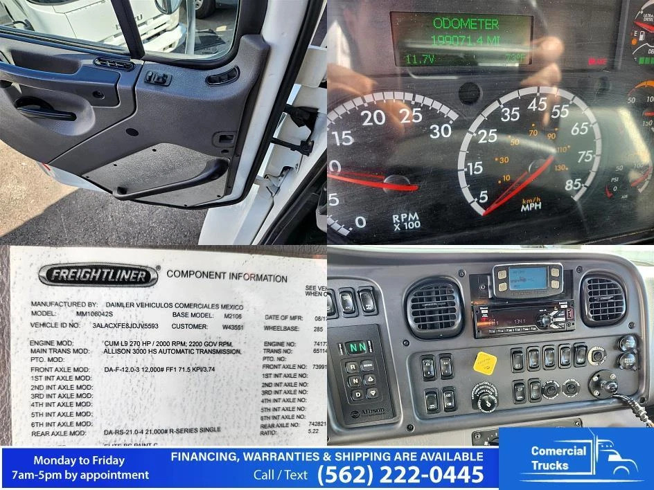 2018 28ft Freightliner Box Truck Cummins9l auto 33k gvw International KW