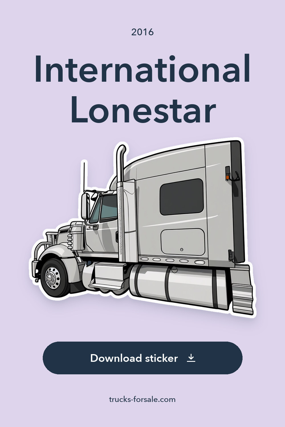 2016 International Lonestar 550hp Cummins ISX CB Radio Massage Seats sticker preview
